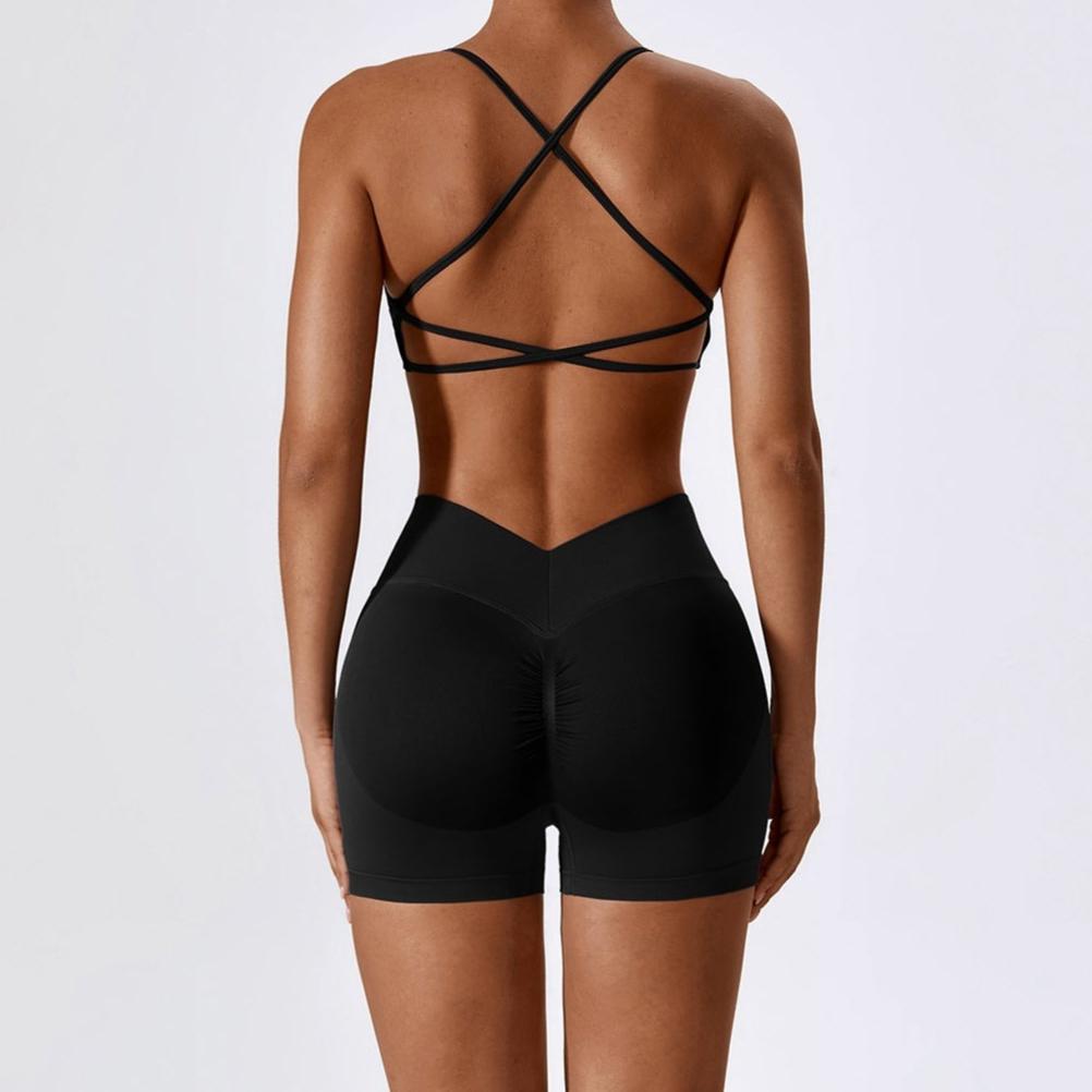 Sienna V Back Shorts Rockstar Peach